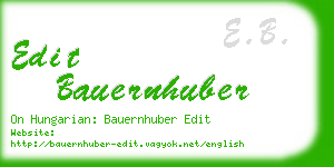 edit bauernhuber business card